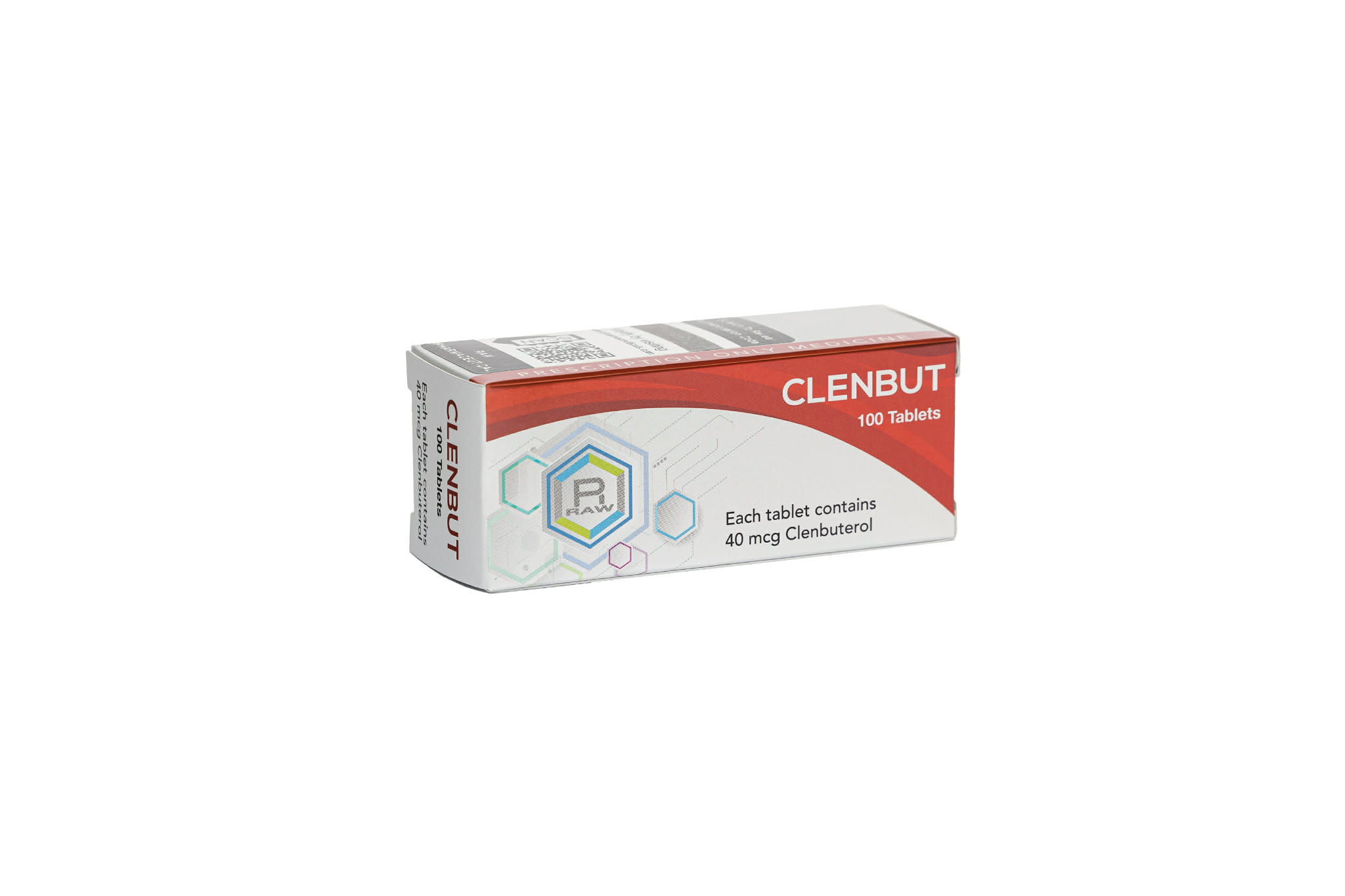Raw Pharm - CLENBUTEROL 100tab. x 40mcg.
