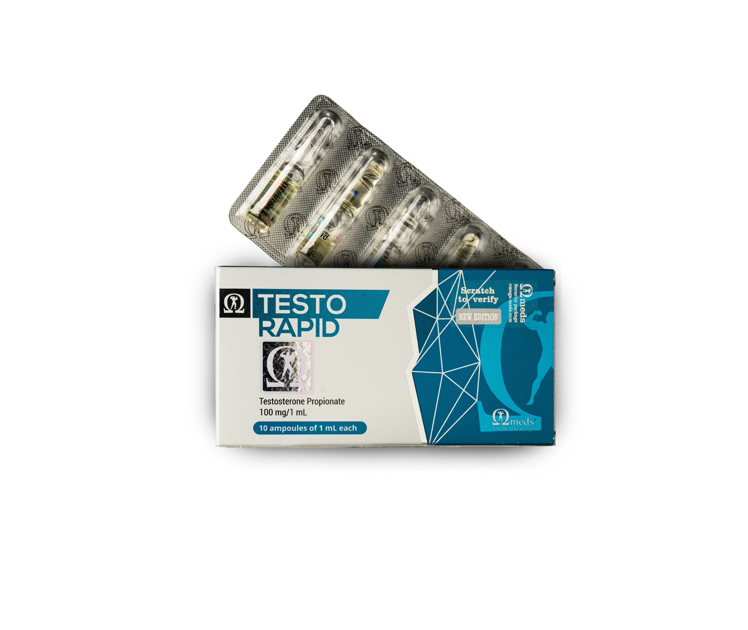 Omega Meds - TESTOSTERONE PROPIONATE 10amp. x 100mg. 